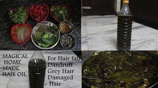 Magical Homemade Hair Oil For  Hairfall, Premature Greying, Dandruff, Split Ends, Damaged Hair
