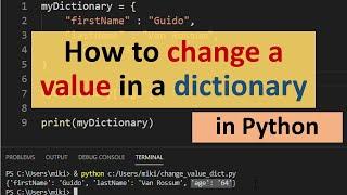 How to change a value in Dictionary in Python