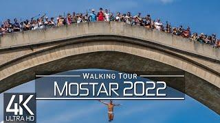 【4K 60fps】 VIRTUAL WALKING TOUR:  «Mostar - Bosnia BiH 2022»  ORIGINAL SOUNDS  NO COMMENT ASMR