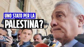 Riconoscimento Palestina, Tajani: "Italia è per due Stati, ma no a passi che creano tensione"