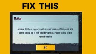 How to Fix "Account has been logged in with a newer version of the game," Error on Pubg mobile