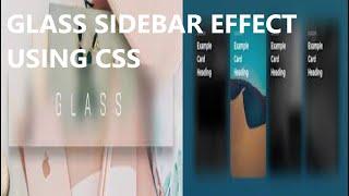 Responsive Glass Sidebar Effect using HTML CSS & JavaScript  @freecodecamp