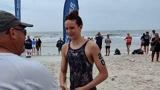 Katie Grimes Gets Her Medal at the Women's 10K Awards | 2022 Open Water National Championships