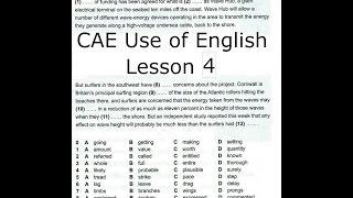 CAE Use of English Lesson 4