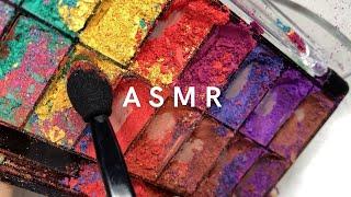 ASMR: DESTROYING 28 COLORS OF EYE SHADOWS  Makeup Destruction | Satisfying Sounds & Triggers