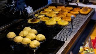  Korean Street Food - 4 SWEET Seasonings! THICK Corn Flour Hotteok(Korean Sweet Pancake)