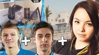 Shroud New Years CS:GO Stream! MatchMaking With Skadoodle, Just9n, & Female Pro!