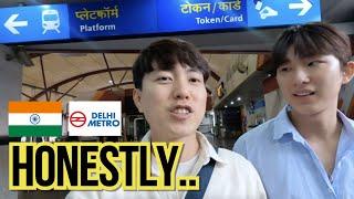 How GOOD is Delhi's Metro System? | Train Ride to Cyber City | Korean Dost