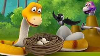 The Crow and The Snake Bengali Story - সাপ এবং কাক বাংলা গল্প 3D Animated Bangla Kids Moral Stories