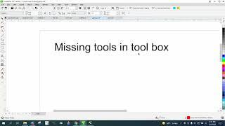 Corel Draw Tips & Tricks Missing tools in your tool box