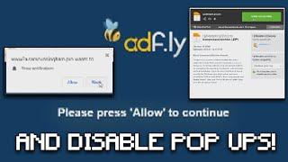 How to BYPASS adfly & DISABLE Pop ups!