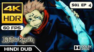 Sukuna Vs Special Grade (4K 60FPS) Hindi Dub Jujutsu Kaisen Season 1 Episode 4