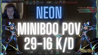 TH MiniBoo POV Neon on Lotus 29-16 K/D (VALORANT Pro POV)