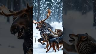 Moose Battles Wolves In An Epic Fight For Survival