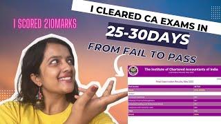 From Fail to Pass| How I cleared CA Exams with 25 days preparation? | CA Isha Verma