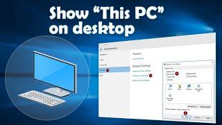 How to show This PC on desktop in window 10