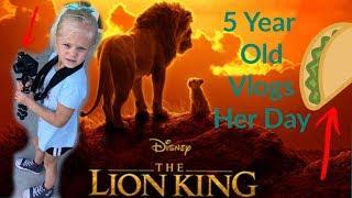 Our 5 Year Old Vlogs Our Day | The Lion King Movie | 
