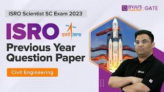 ISRO Scientist SC Exam 2023 | ISRO Civil Engineering (CE) Previous Year Solved Question Paper