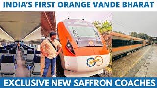 ORANGE VANDE BHARAT EXPRESS TRAIN Inauguration Journey in Chair Car | NEW LUXURY COACHES 