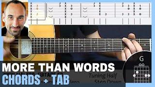 ▶ "More Than Words" Training Track - Guitar Tab & Chords