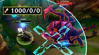 New Pyke R vs 5000+ HP Cho'Gath (1000 Kills)