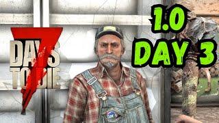 7 Days to Die 1.0 - Day 3 - Dew Collector and Forge - Ep3 First Impressions