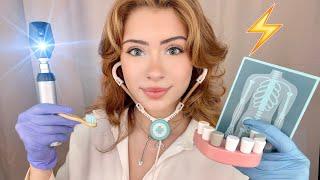 ASMR FASTEST Doctor, Nurse, Chiropractor, Cranial Nerve Exam, Dentist Medical Examination EVER 