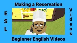 Making a Dinner Reservation | Beginner English | Modal Verbs