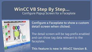 WinCC v8.0 Step By Step 26:  New Faceplate PopUp Feature   #winccguru