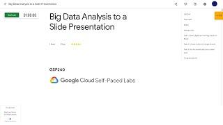 Qwiklabs | Big Data Analysis to a Slide Presentation [GSP240]