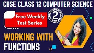 MCQs of Functions in Python (Part 2) | CBSE Class 12 Computer Science