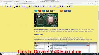 PCI\VEN_8086&DEV_0102 Driver Installation // Intel(R) G33/G31 Express Chipset Video Driver