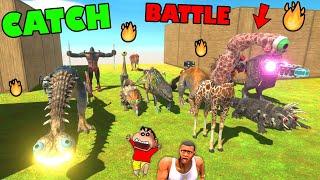 MOST EPIC CATCH BATTLE with SHINCHAN and CHOP in Animal Revolt Battle Simulator