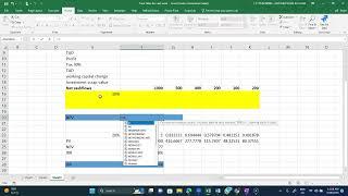 ACCA:AFM/P4: Investment Appraisal Excel techniques use in AFM exam