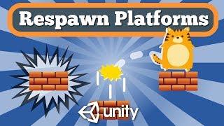 Unity 2D Tutorial How To Respawn Falling Platforms In Simple Platformer Game.