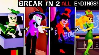 ALL BREAK IN 2 ENDINGS! Comparison & Showcase  - Break In 2 Story [CHAPTER 2 Secrets]