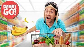 Grocery Store DASH!  Swipe & Scan Dance | Adventure Run | Danny Go! Songs for Kids