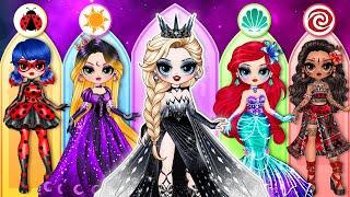 Disney Princess Glow Up Into Bad Girl! | Best DIY Fashion Paper Dolls