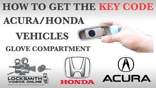 How To Get The Key Code For Acura & Honda Vehicles