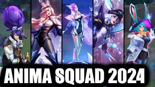 NEW ANIMA SQUAD 2024 PRIMORDIAN SKINS PREVIEW & SPLASH ARTS (League of Legends)