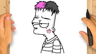 HOW TO DRAW BART SIMPSON | Lil Peep | Step by Step Simple and Easy