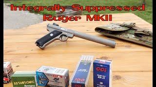 Integrally Suppressed Ruger MKII Pistol