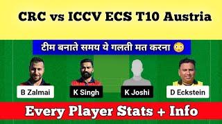 CRC vs ICCV Dream11 Prediction | CRC vs ICCV | CRC vs ICCV Dream11 Team | Unknown Expert Sachin |