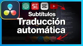 DaVinci Resolve Traducción Automática de Subtítulos con IA y Más Herramientas