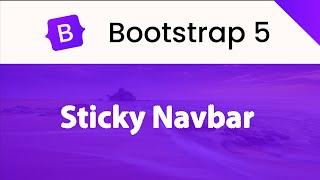 Bootstrap 5 - Sticky Navbar
