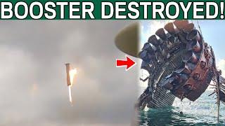 Starship Booster Completely Destroyed After Splashing Down To Ocean!