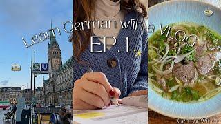 (with sub) Learn German with a VLOG! EP. 1 / Daily life, going to Hamburg, European Championship ️