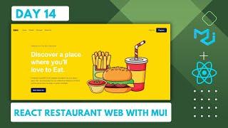 React js Restaurant Website with MUI |Material UI|React js malayalam tutorial | Day 14 | JishnuGeeks