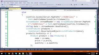 Import Data from JSON file to ASP.NET MVC and Entity Framework