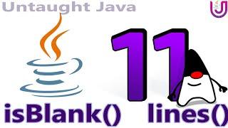 isBlank() and lines() in java 11 Explained